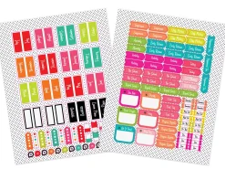 Black, White & Stylish Brights Lesson Plan & Record Book