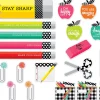 Black, White & Stylish Brights Motivational Bulletin Board Set