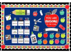 Black, White & Stylish Brights Motivational Bulletin Board Set