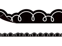 Black with White Squiggles Magnetic Border