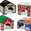 Block Play Garages - Set of 4