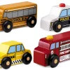 Block Play Vehicles - Set of 4