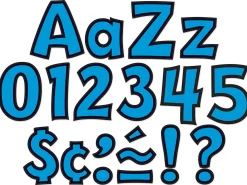 Blue Playful 4" Punch-Out Letters