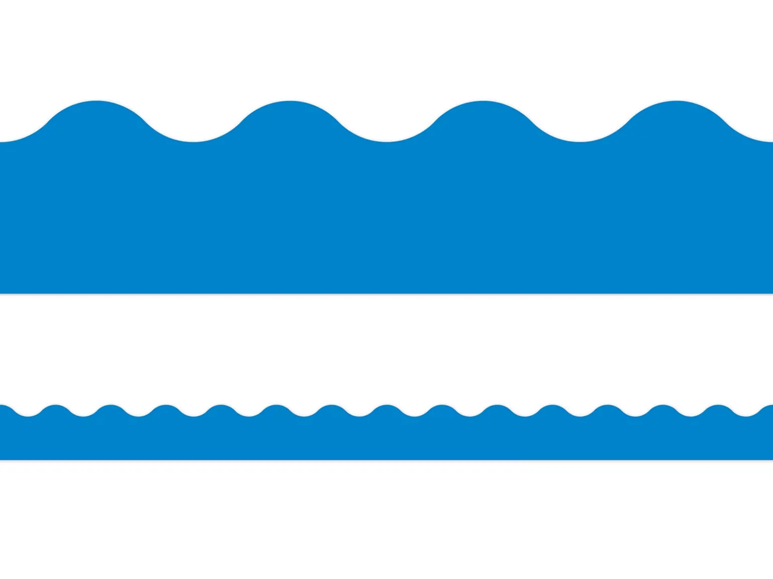 Blue Scalloped Border