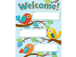 Boho Birds Welcome Poster