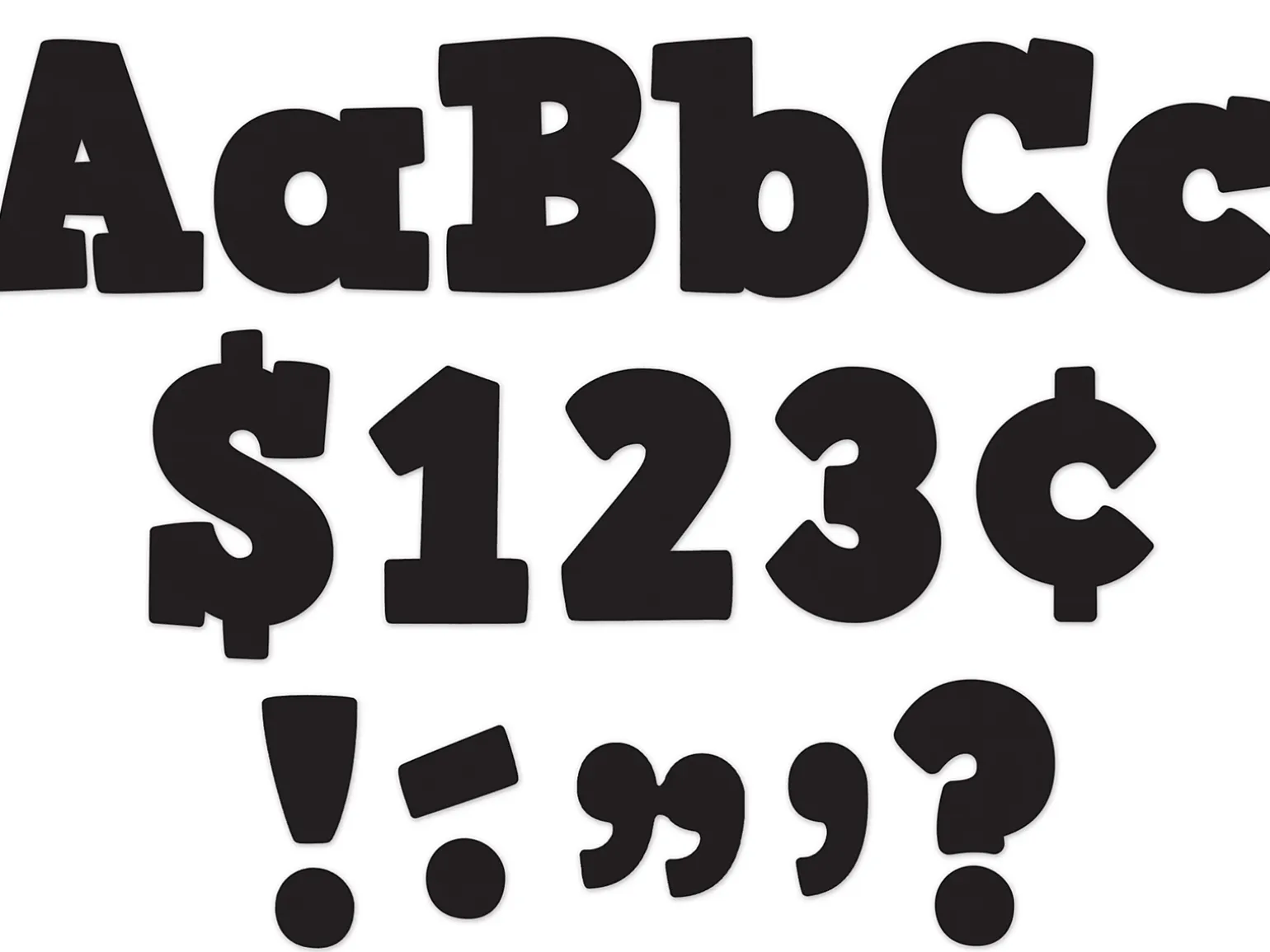 Bold Black 4" Punch-Out Letters