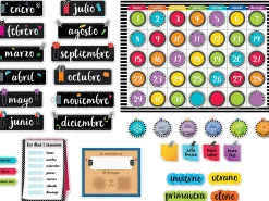 Bold & Bright Spanish Calendar Bulletin Board Set