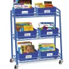 Books on Wheels Mobile Cart - 6 Bins