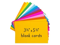 Bright Blank Flash Cards - Pack of 100