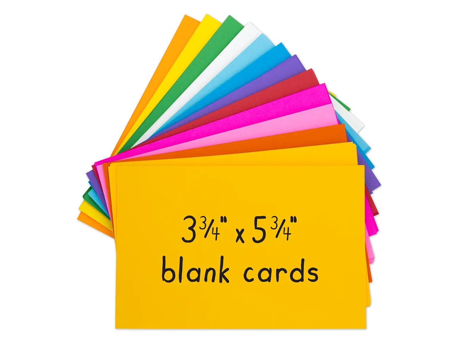 Bright Blank Flash Cards - Pack of 100