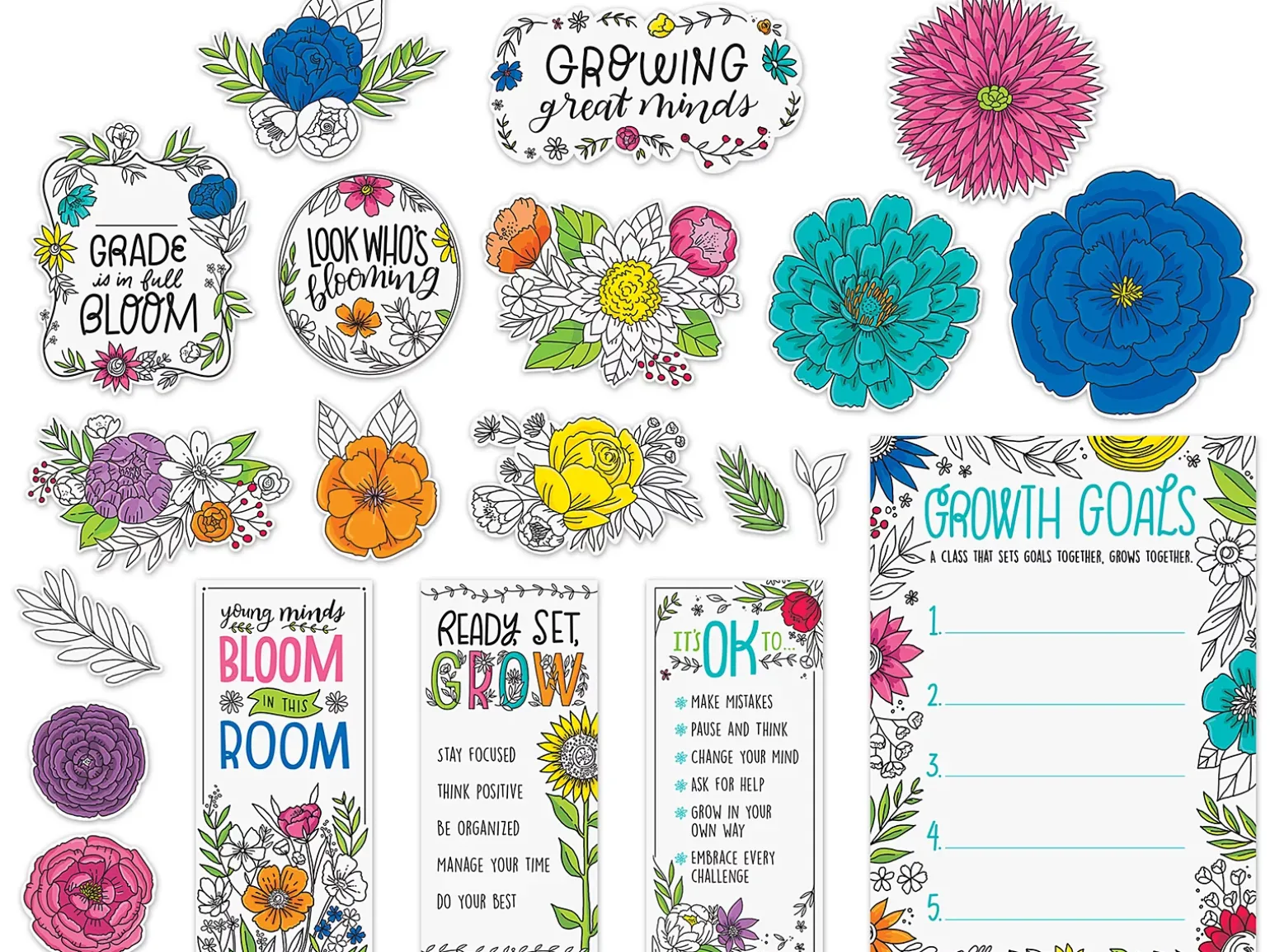 Bright Blooms Bulletin Board Set