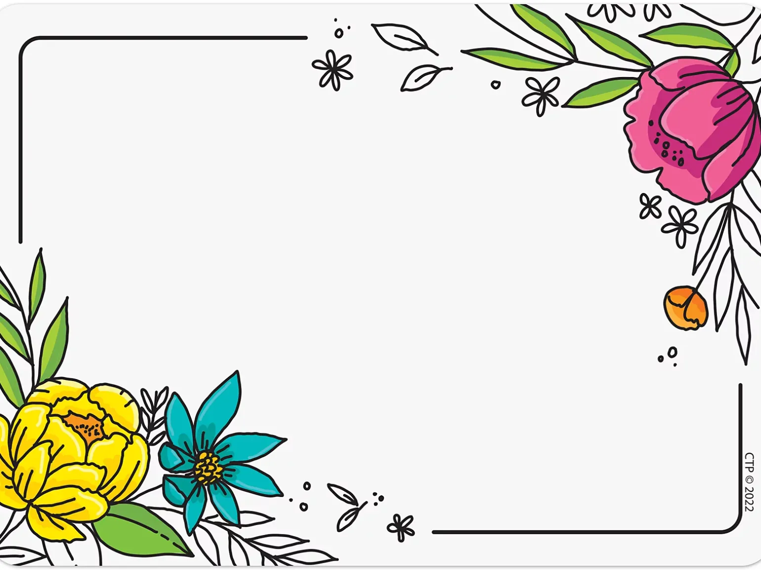 Bright Blooms Name Tags