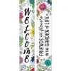 Bright Blooms Welcome Double-Sided Banner