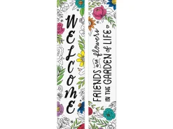 Bright Blooms Welcome Double-Sided Banner