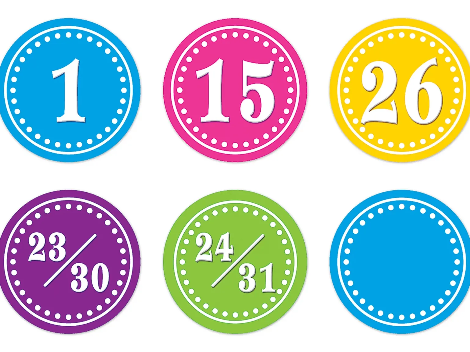 Bright Circle Calendar Mini Accents