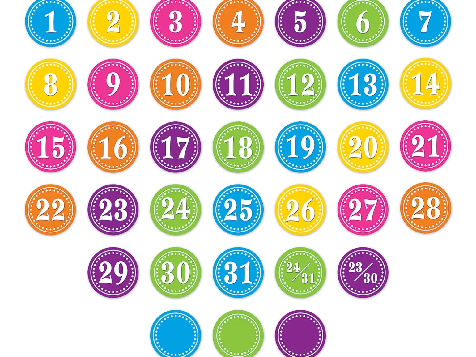 Bright Circle Calendar Mini Accents