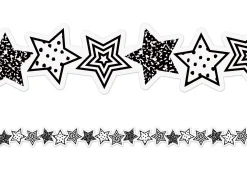 Brights 4Ever Black & White Star Border