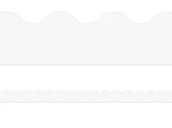 Bright White Scalloped Border