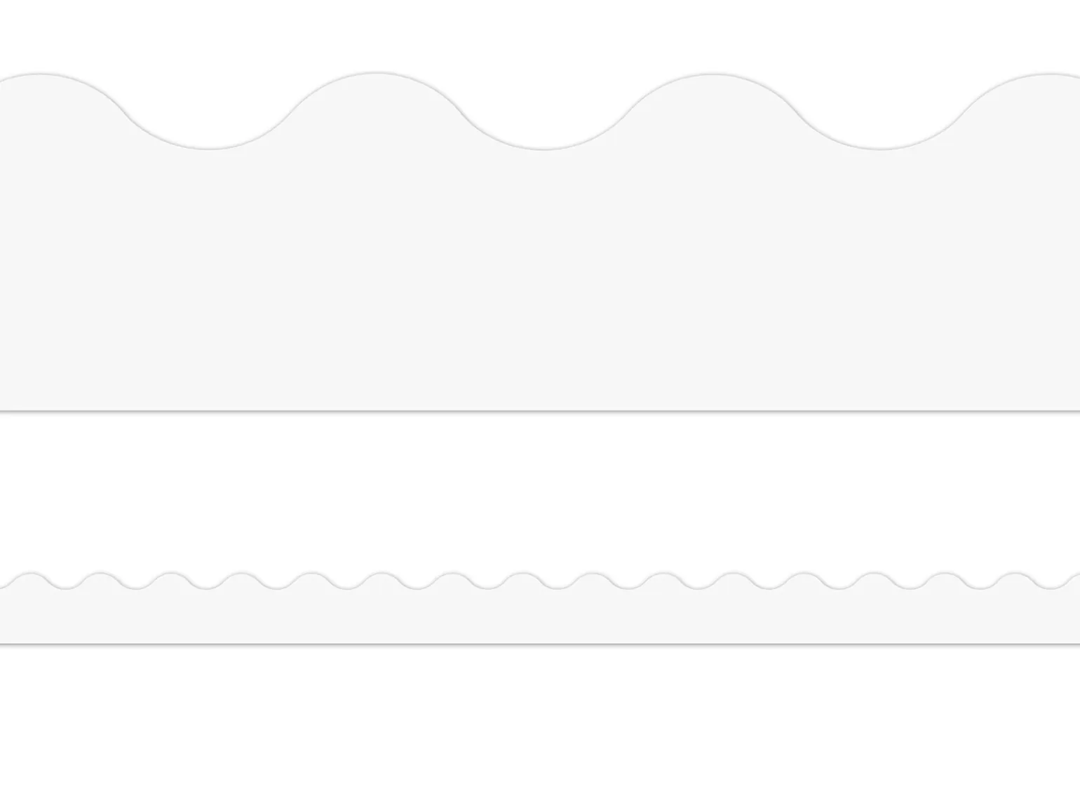 Bright White Scalloped Border