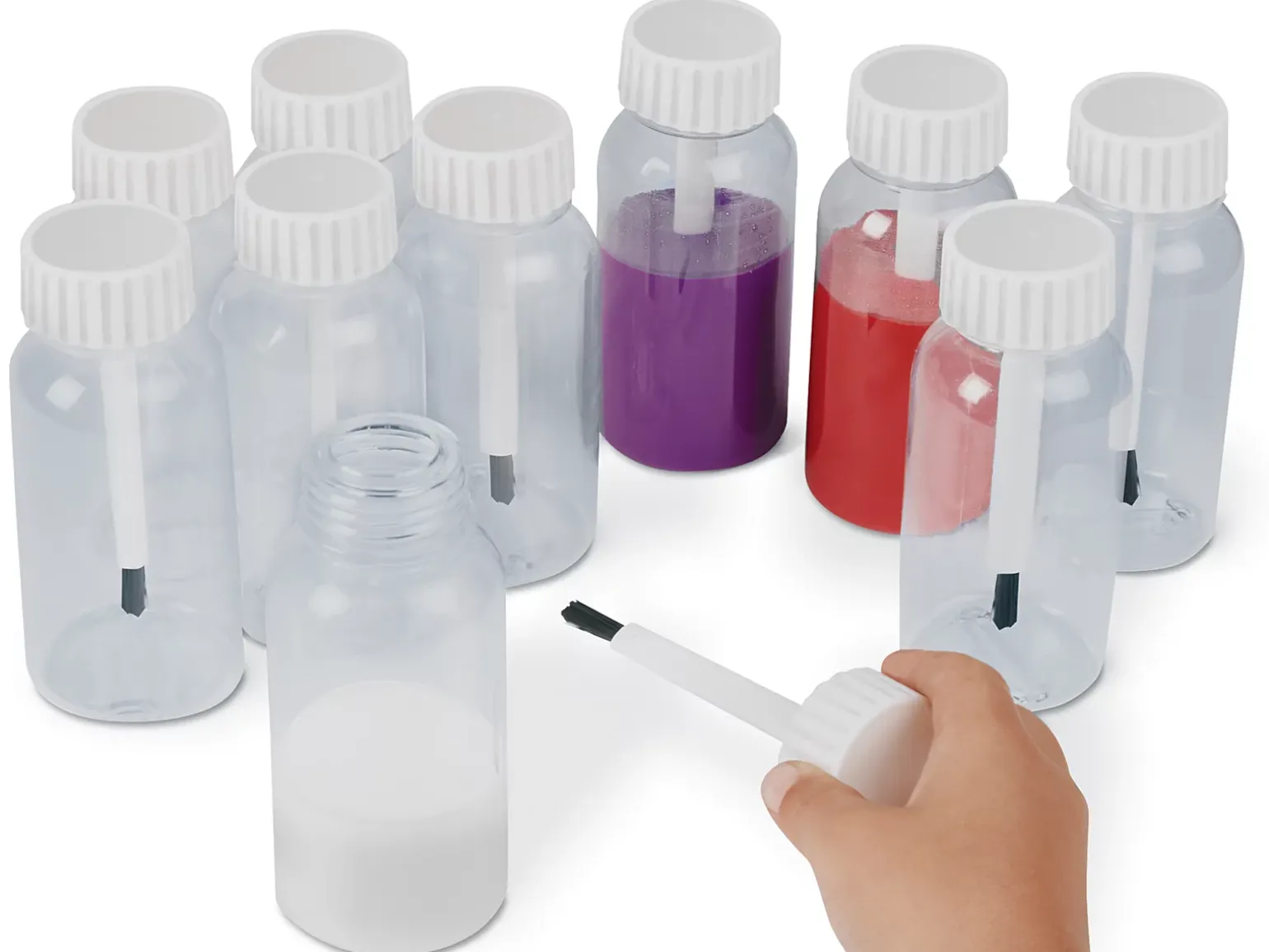 Brush-Top Bottles - Set of 10