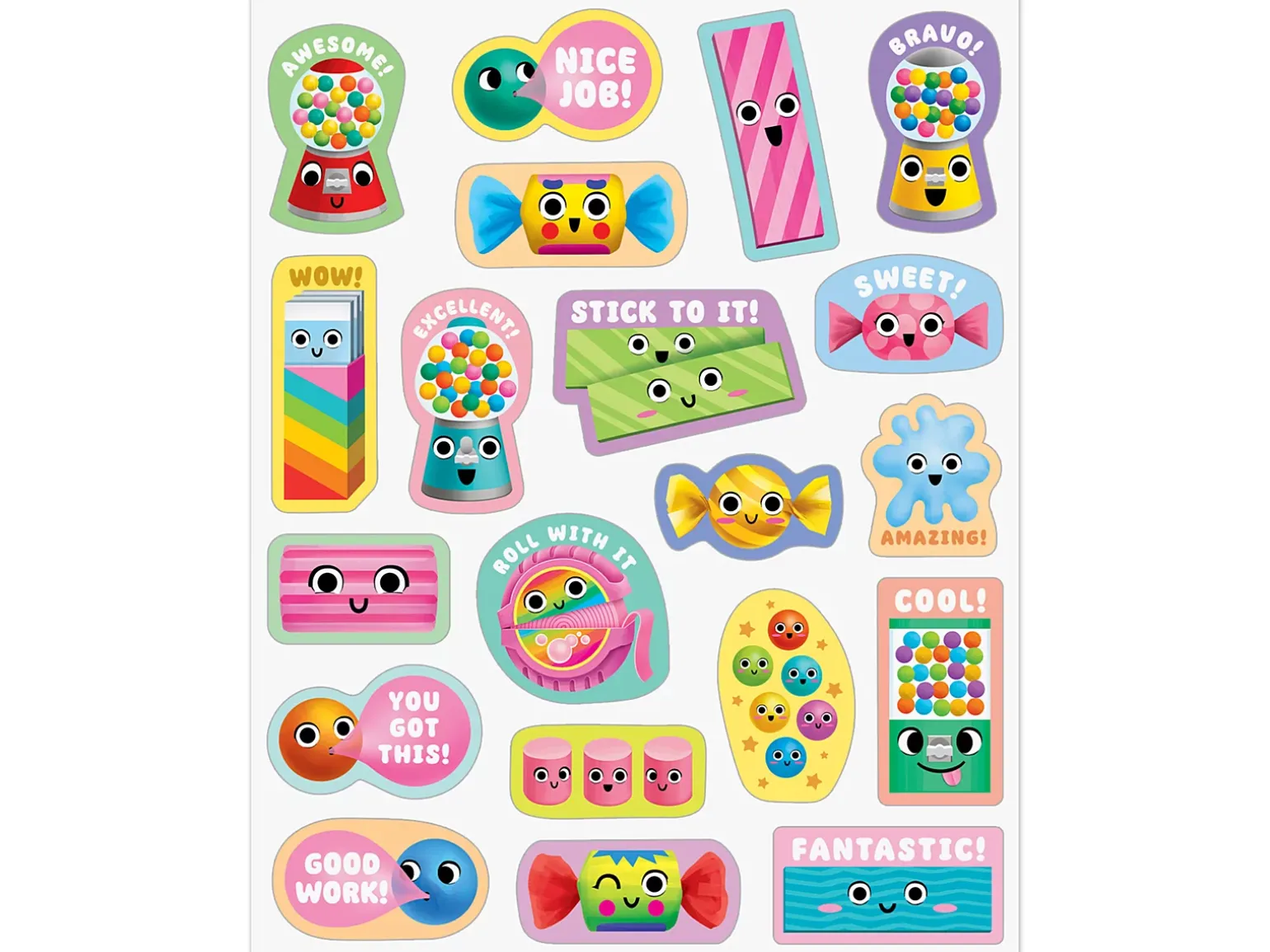 Bubble Gum Scented Stickers