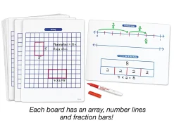 Building Math Skills Write & Wipe Boards - Gr. 3-5 - Set of 30