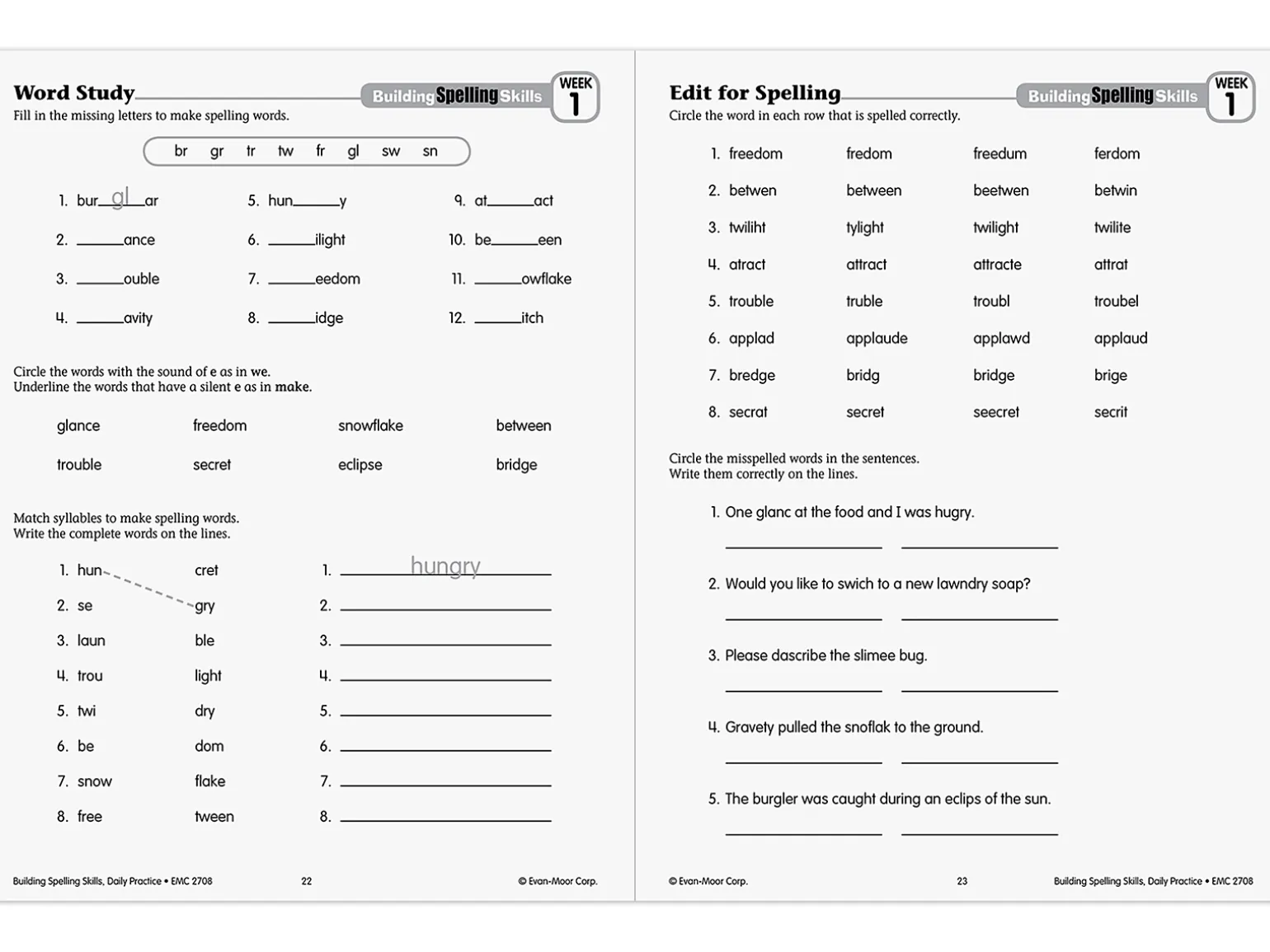 Building Spelling Skills Workbook - Gr. 4