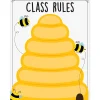 Busy Bees Classroom Rules Poster