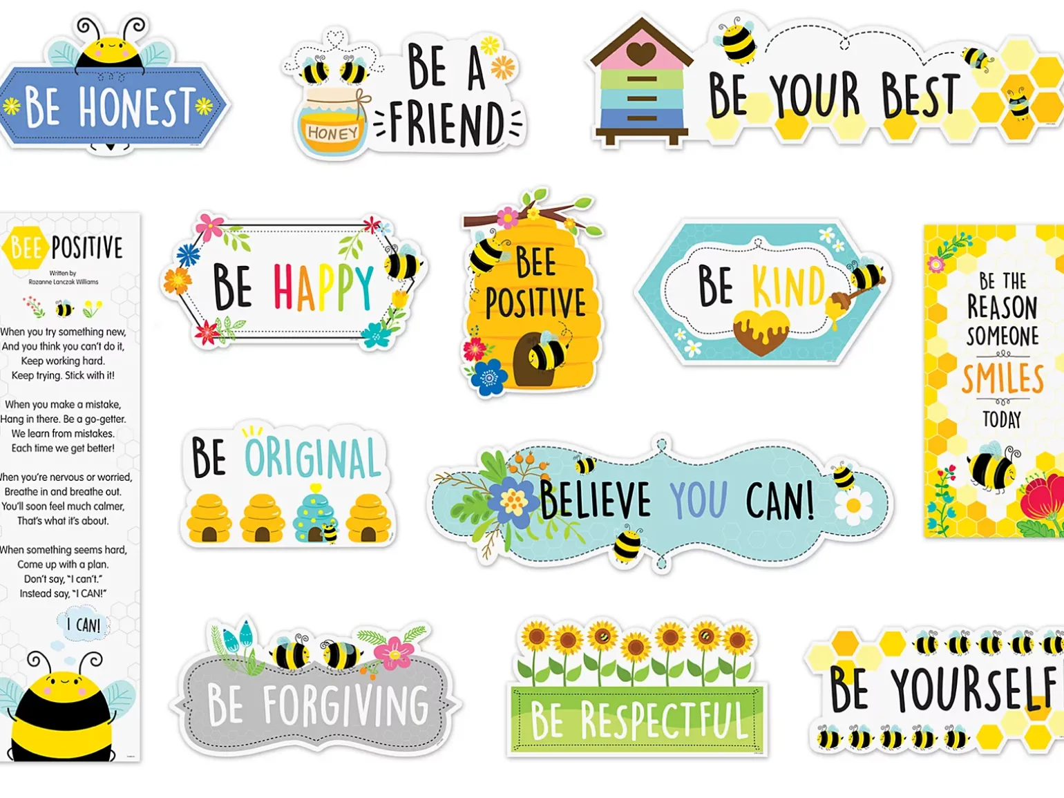 Busy Bees Motivational Bulletin Board Set