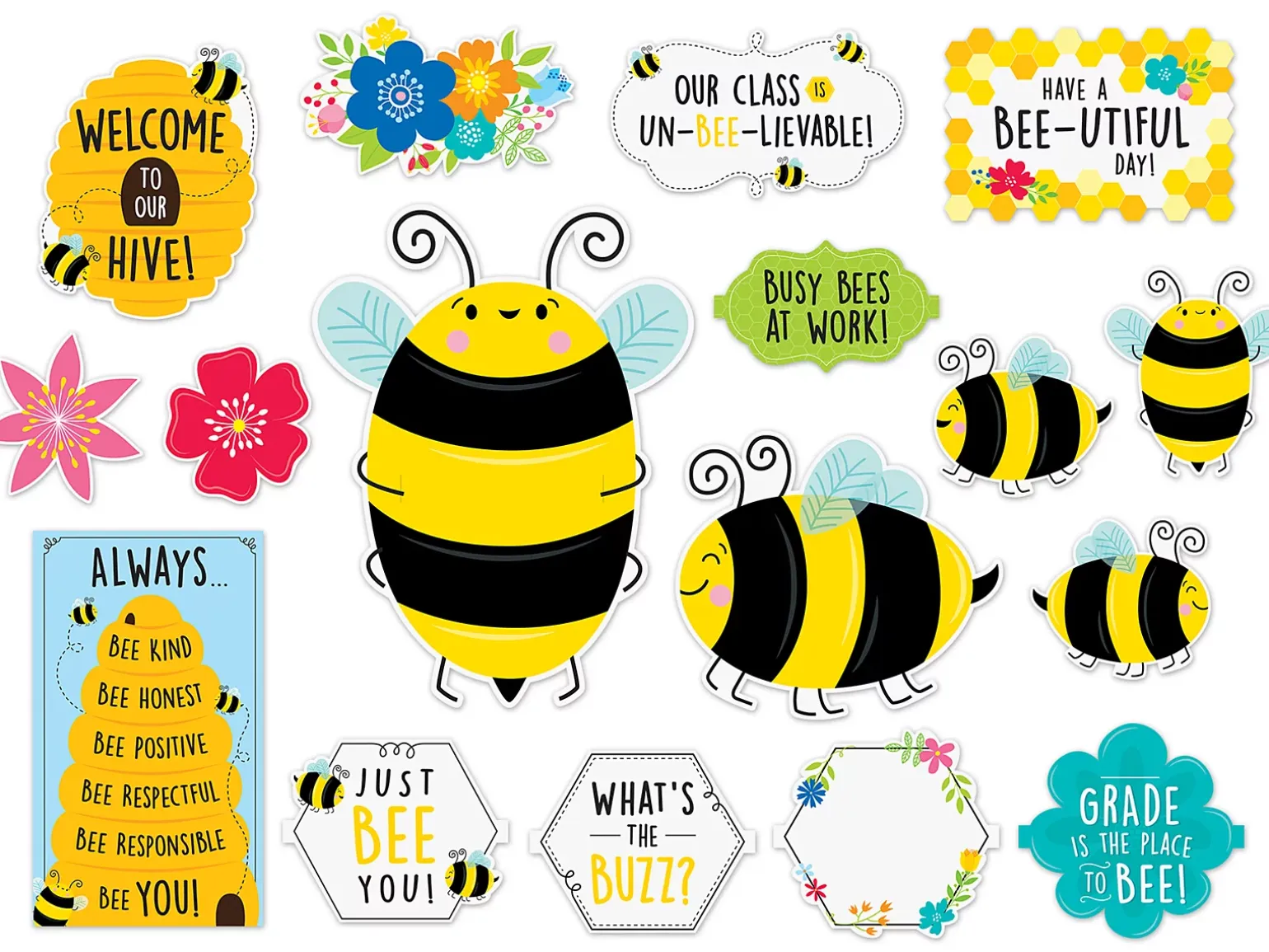 Busy Bees Welcome Bulletin Board Set