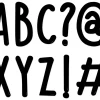 Casual Black 4" Punch-Out Letters
