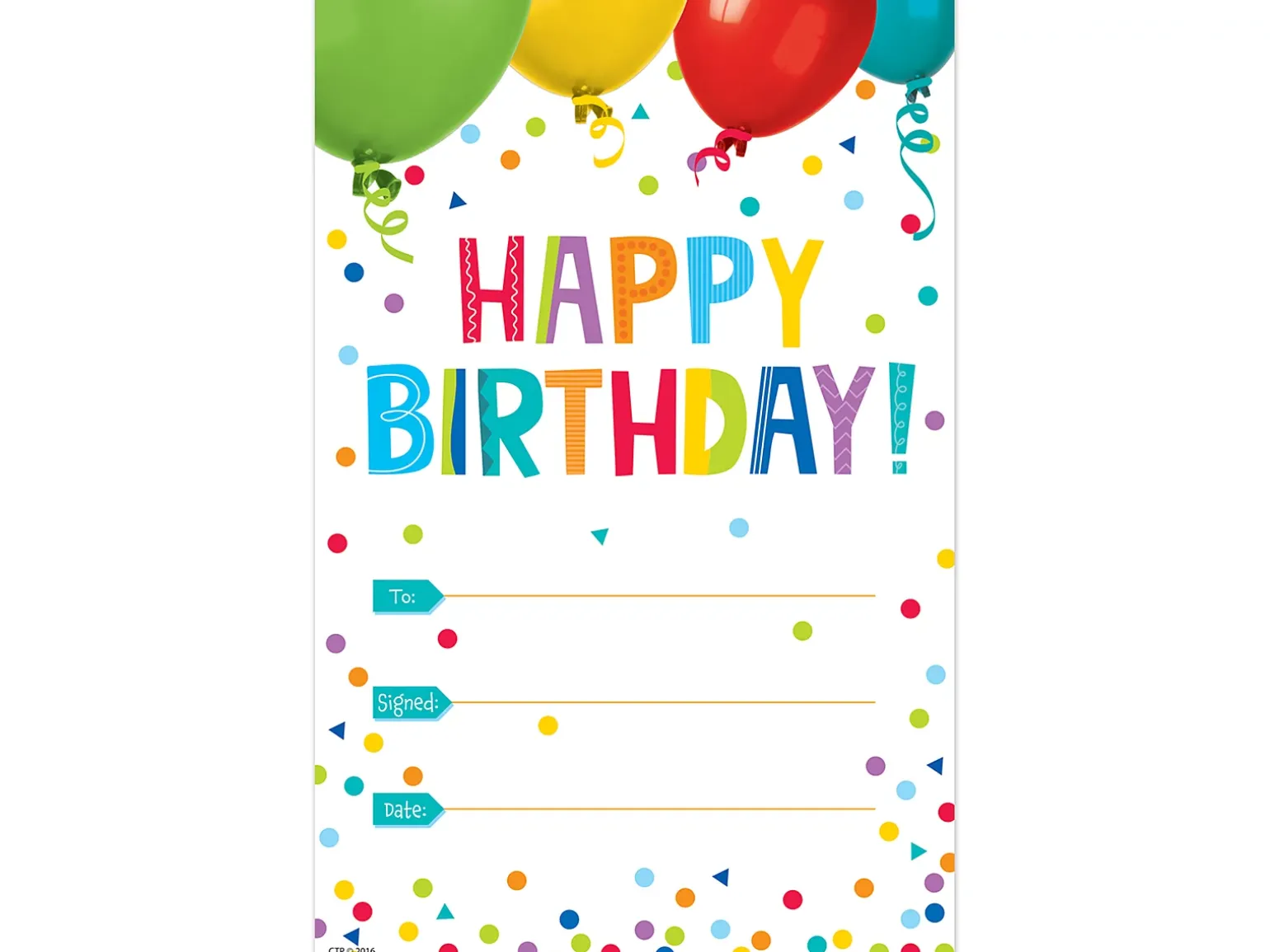 Celebration Birthday Certificates