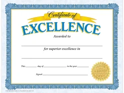 Certificate of Excellence Awards