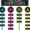 Chalkboard Brights Birthday Bulletin Board Set