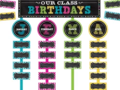 Chalkboard Brights Birthday Bulletin Board Set