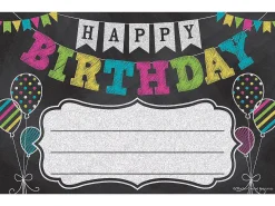 Chalkboard Brights Birthday Certificates