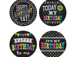 Chalkboard Brights Birthday Badges - Variety Pack