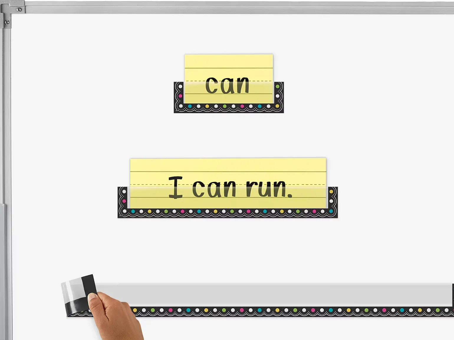 Chalkboard Brights Magnetic Sentence Strip Pockets