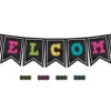 Chalkboard Brights Welcome Pennant Bulletin Board Set