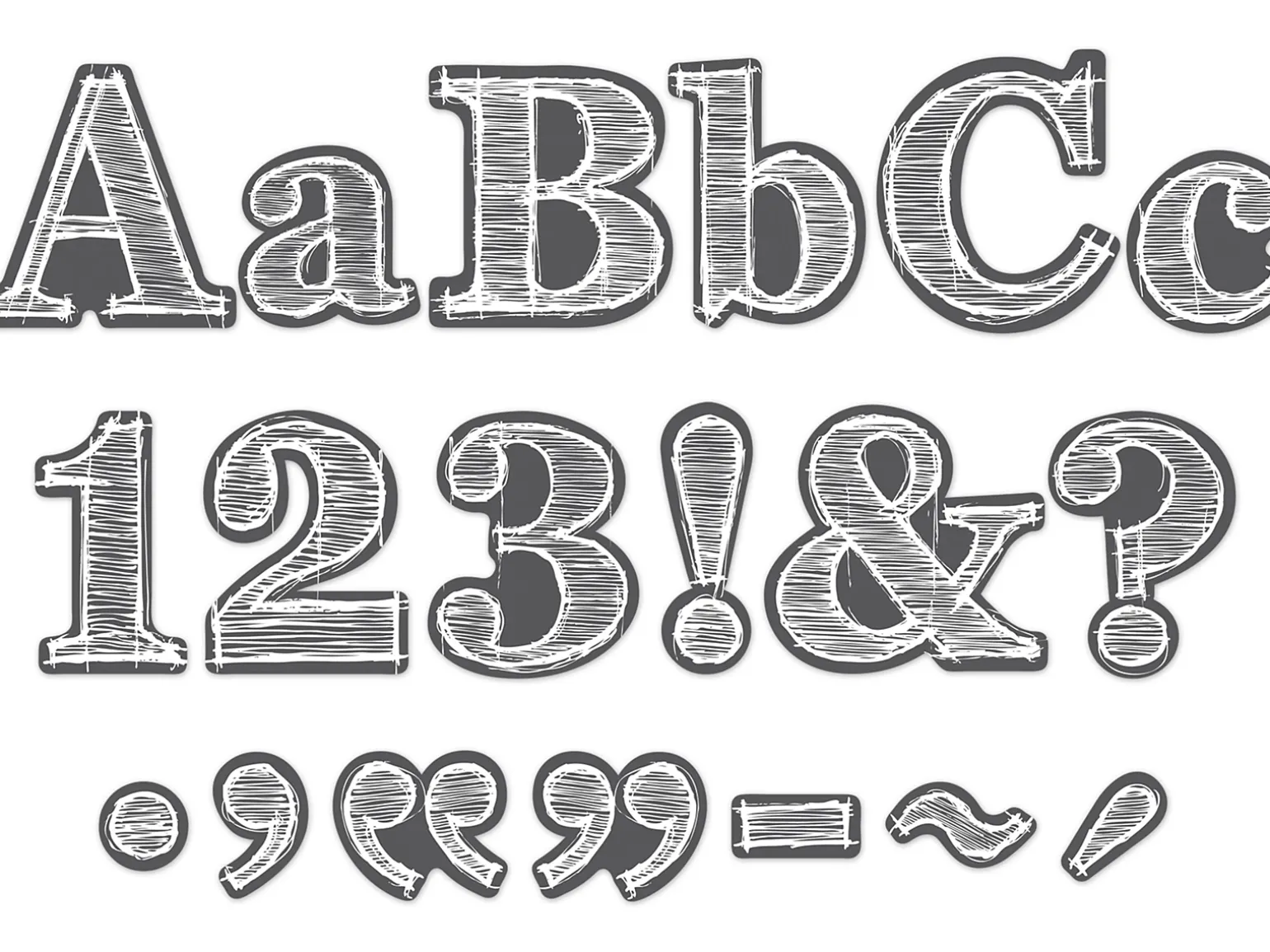 Chalkboard 4" Punch-Out Letters