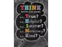 Chalk It Up! Think Before You Speak Poster