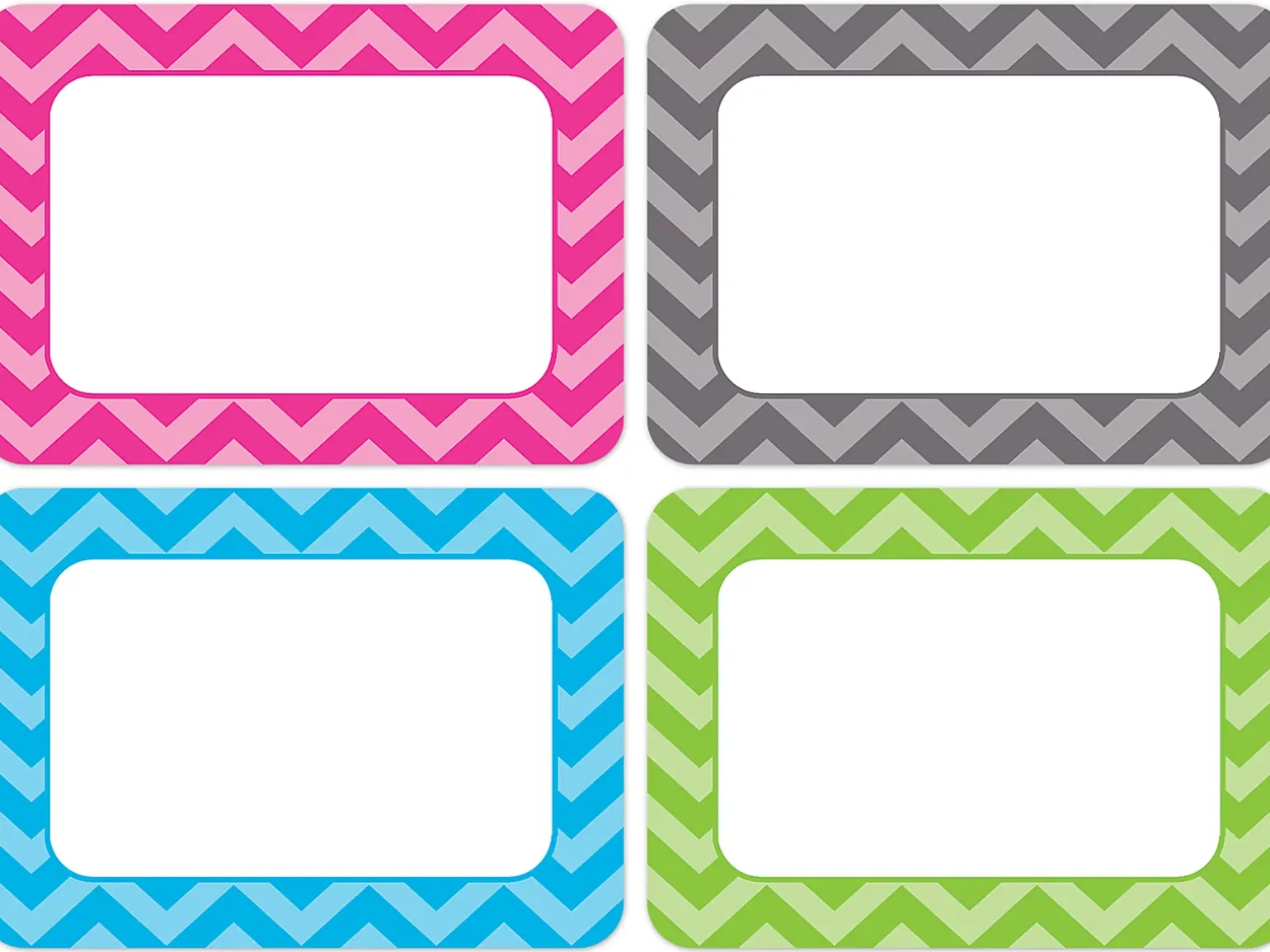 Chevron Name Tags - Variety Pack