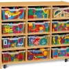 Classic Birch Big Bins See-Inside Storage Unit - 12 Cubby