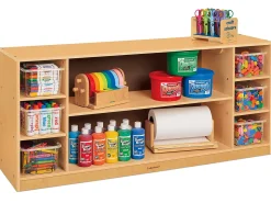 Classic Birch Cubbies & Shelves Low Storage Unit