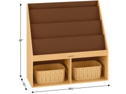 Classic Birch Help-Yourself Bookstand with Storage