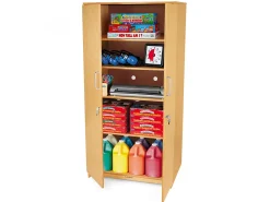 Classic Birch Locking Storage Cabinet