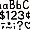 Classic Black 4" Punch-Out Letters