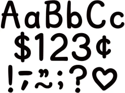 Classic Black 4" Punch-Out Letters