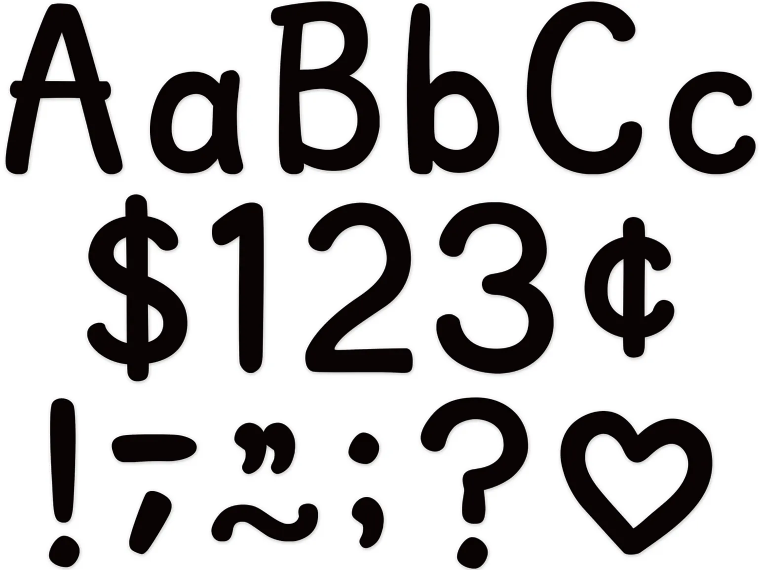 Classic Black 4" Punch-Out Letters