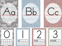 Classroom Cottage Alphabet Card Bulletin Board Set